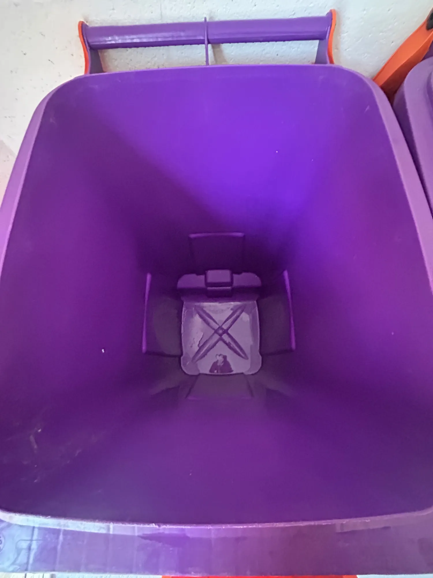Inside of a wheelie bin after the chemical clean in Rickmansworth