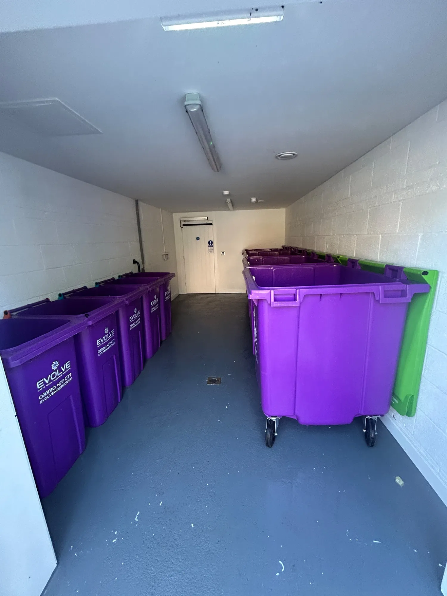 Cleaned bin store in Rickmansworth with the bins back in place